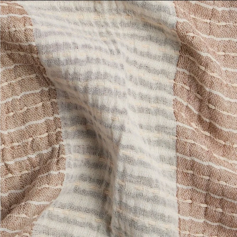 Open Box - Beachcomber Stripe Throw parchment & pecan - Parachute for Target - Picture 4 of 7